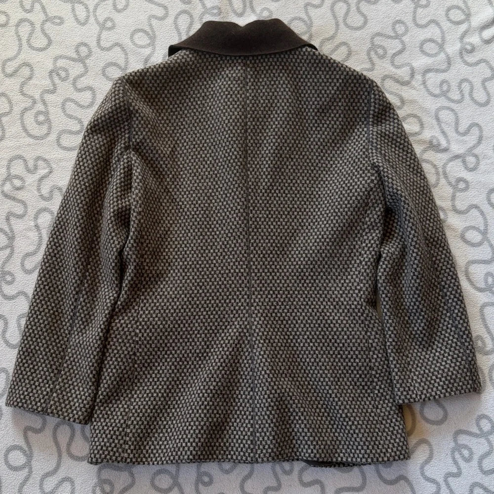 Giorgio Armani Weave Wool Cashmere Collared Coat